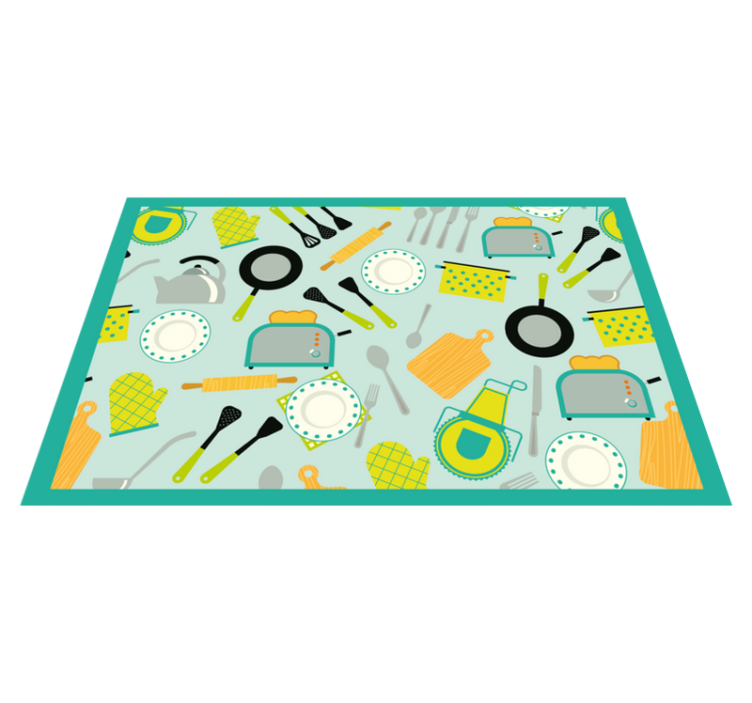 Original placemat kitchen utensil design - TenStickers