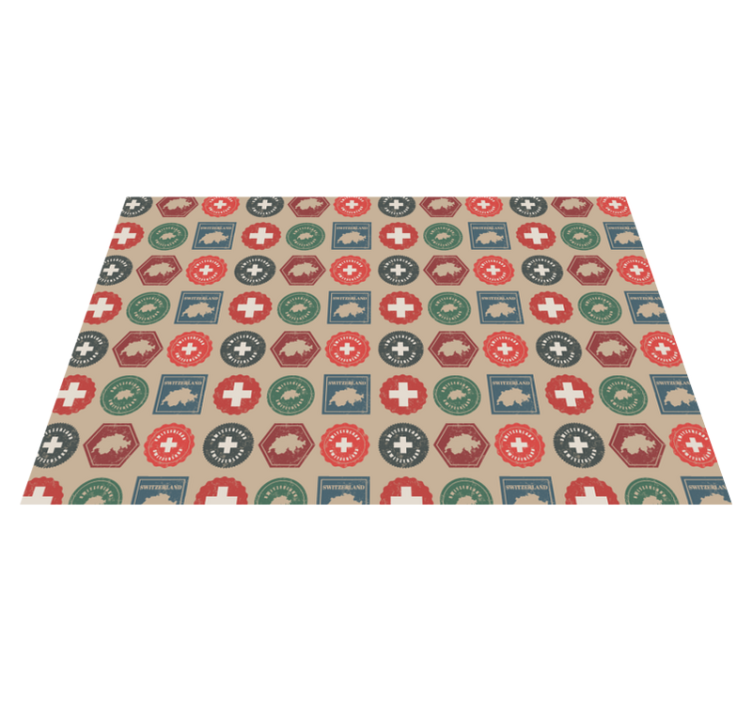 Original placemat switzerland flag seals - TenStickers