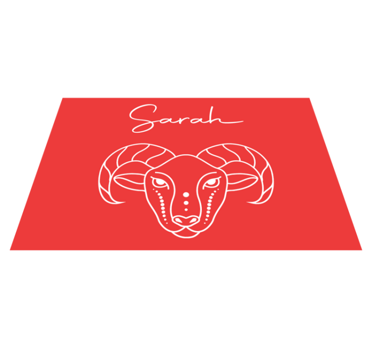 Personalizable placemat with stylized ram design - TenStickers