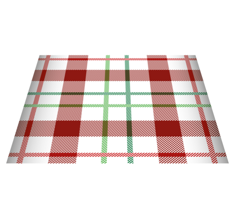 Christmas placemat in plaid pattern design - TenStickers