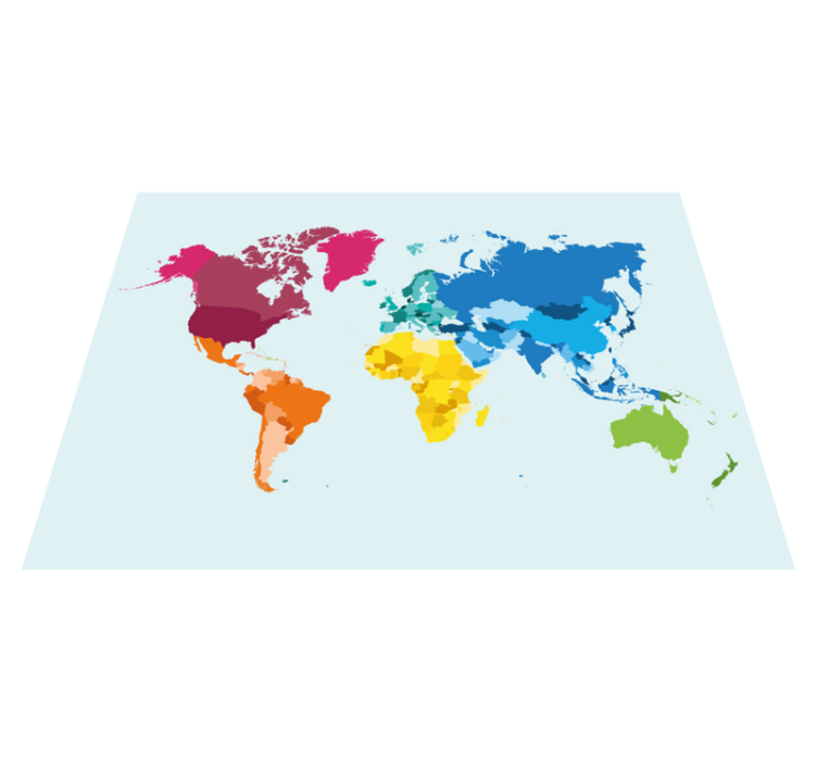 Original placemat colorful world map - TenStickers