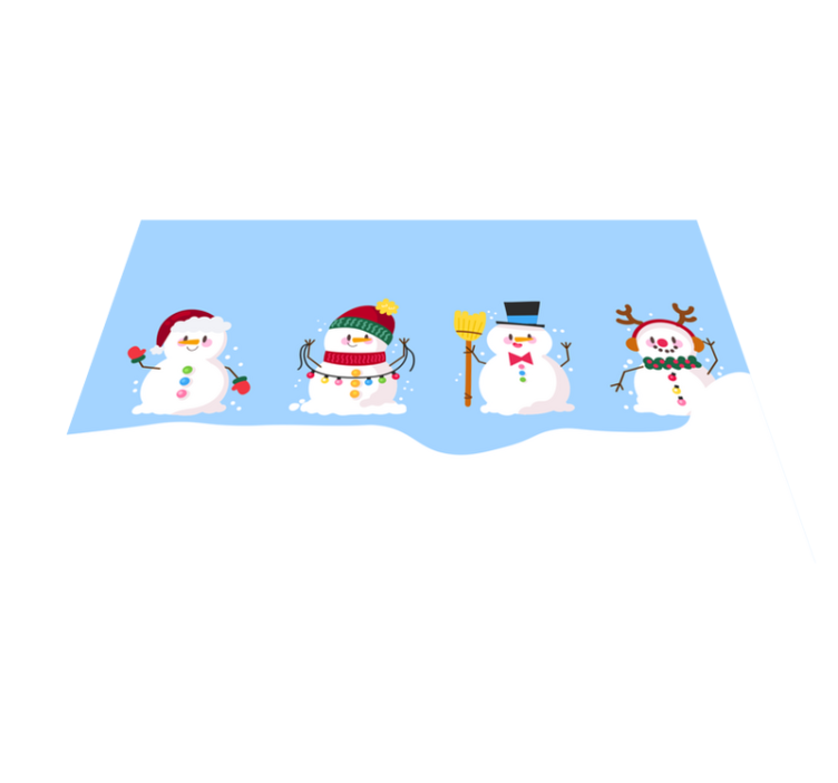 4 Cute snowmen Christmas placemats - TenStickers