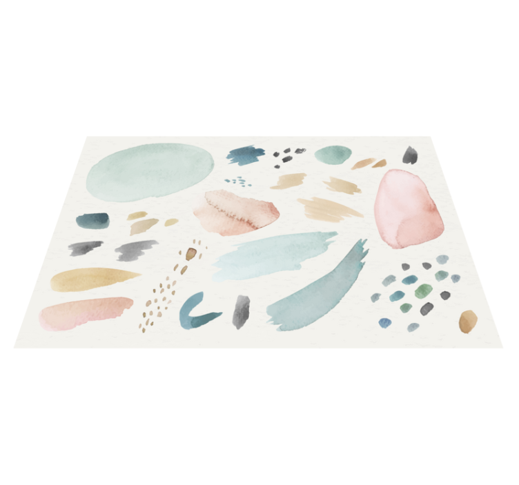 Placemat soft watercolor shapes - TenStickers