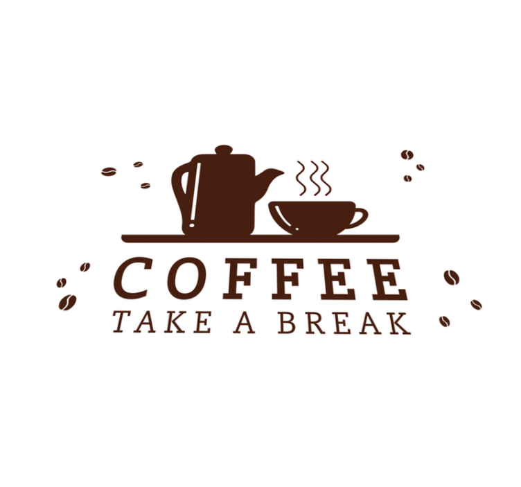 Coffee concept on white restaurant placemats - TenStickers