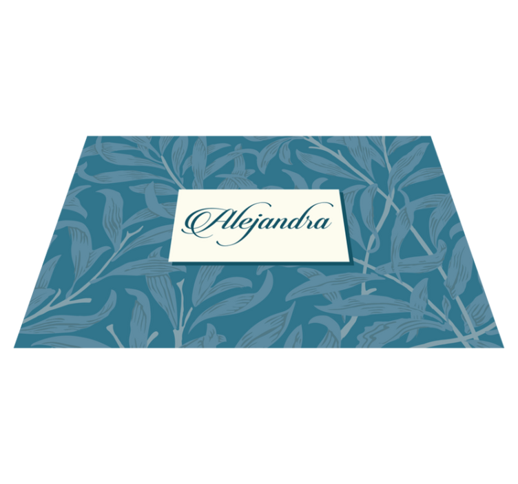 Personalizable placemat elegant leaf design - TenStickers