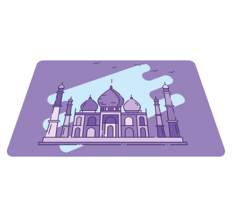 Modern placemat taj mahal silhouette - TenStickers