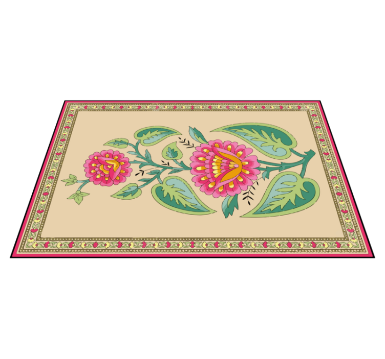 Indian mughal flower original placemats - TenStickers