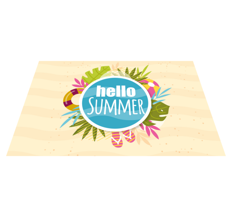 Original placemat hello summer vibes - TenStickers
