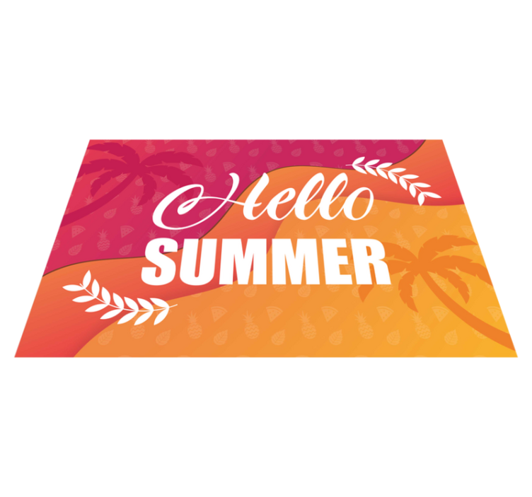 Customizable Colorful Summer placemats - TenStickers