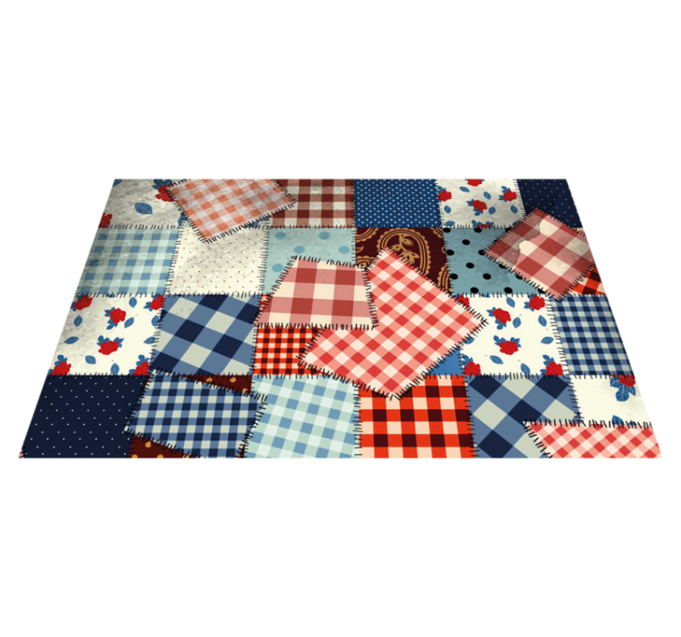 Patchwork fabric layout placemat - TenStickers