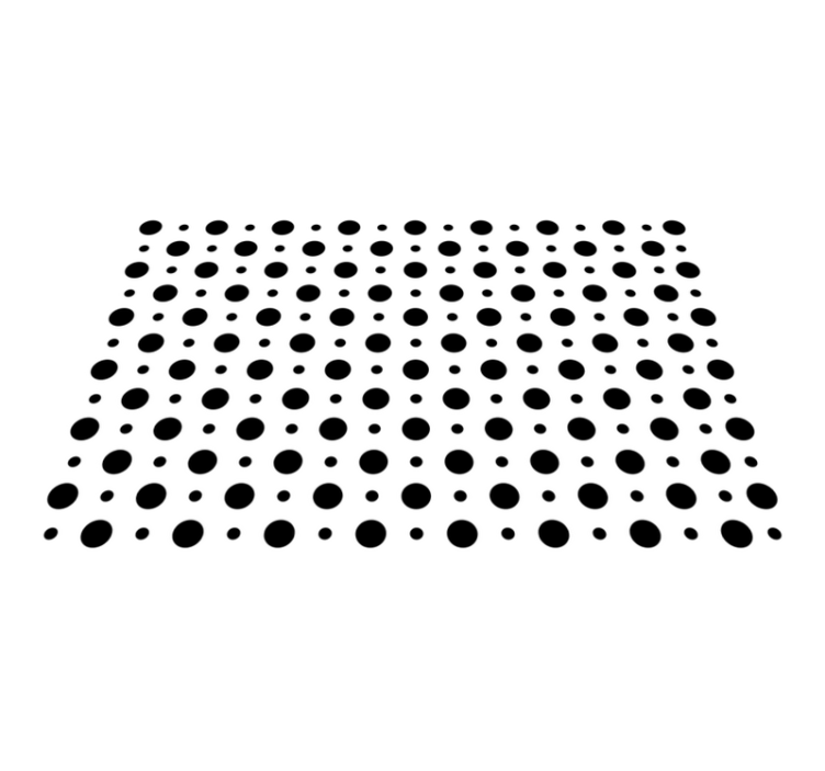Black polka dots placemat - TenStickers