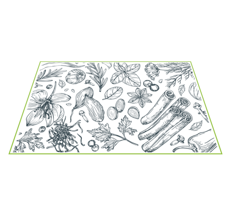 Herb pattern background placemat - TenStickers