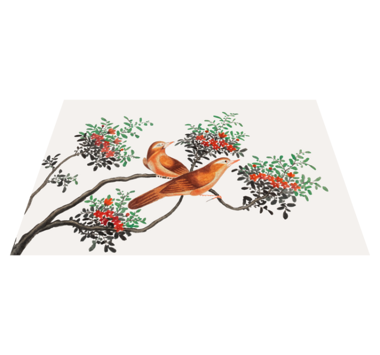 Original placemat elegant birds and berries - TenStickers