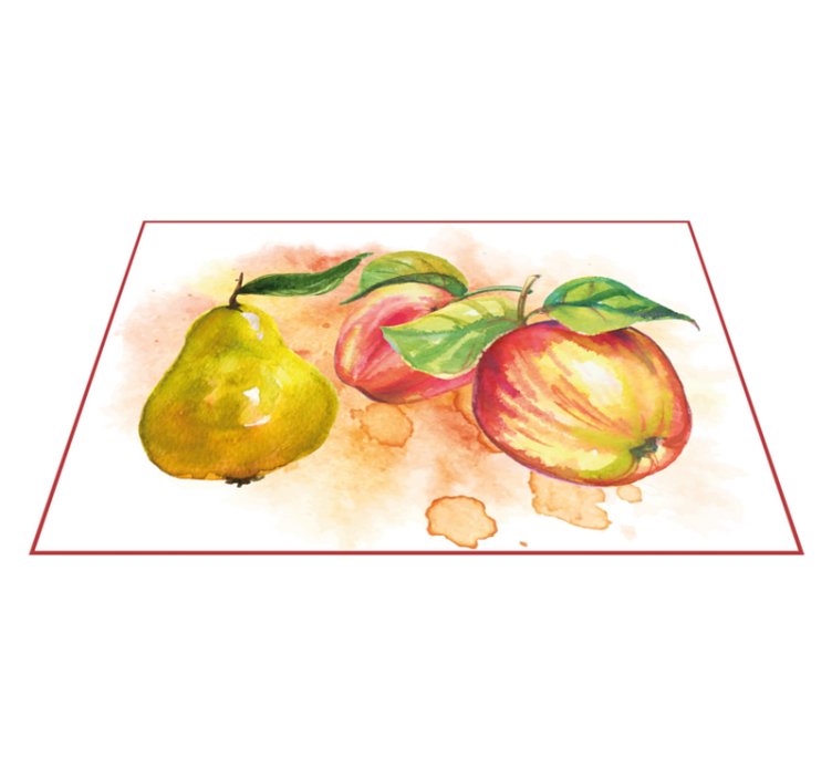 Original placemat fruits watercolor art - TenStickers
