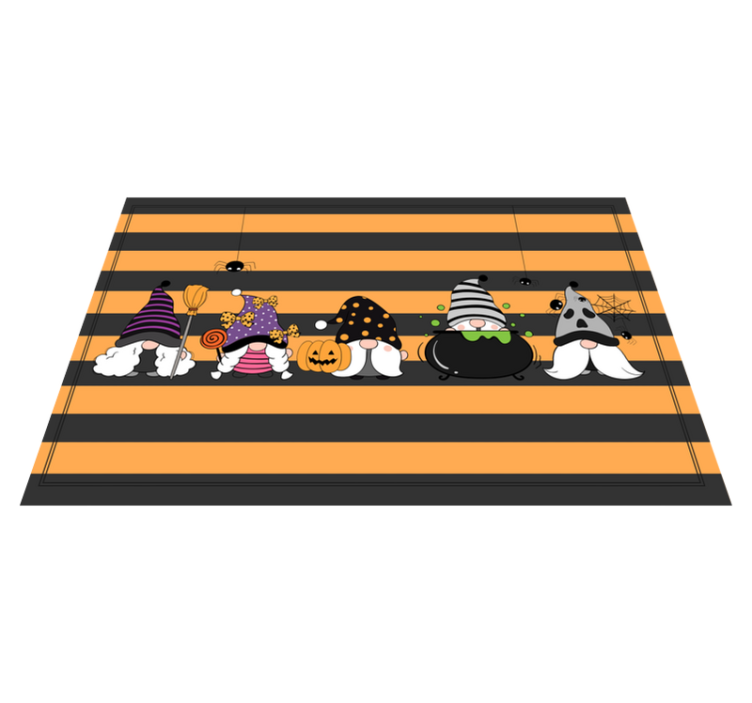 Halloween placemat gnome halloween hats - TenStickers