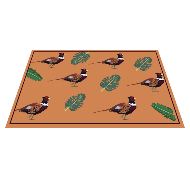 Original placemat colorful pheasant design - TenStickers