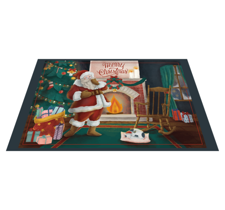Christmas placemat santa claus celebration - TenStickers