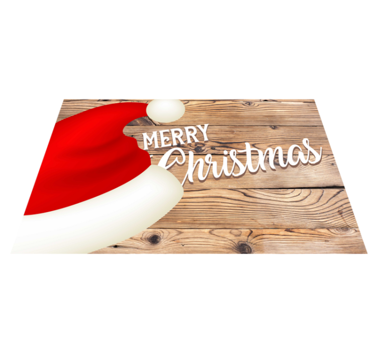 Christmas placemat with festive santa hat design - TenStickers