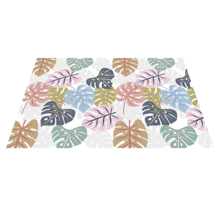 Pastel monstera Vinyl placemats - TenStickers