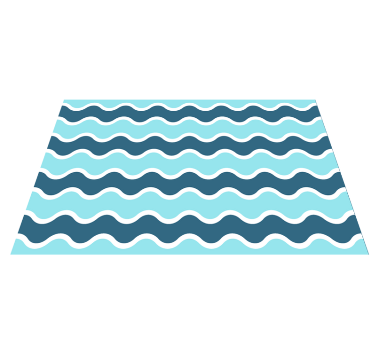 Shades of blue waves elegant placemats - TenStickers
