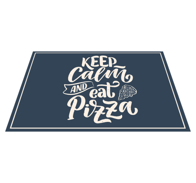 Placemat with quote enjoy peaceful pizza moments - TenStickers