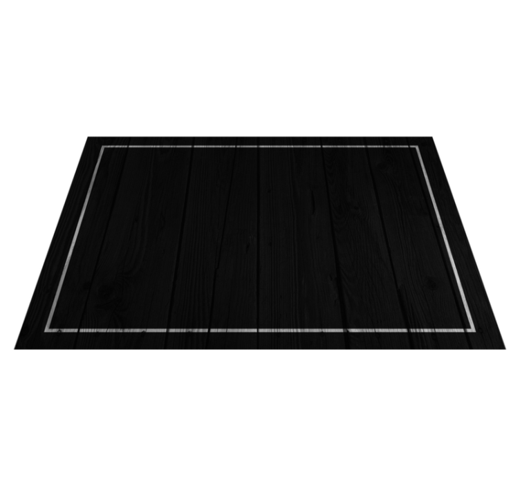 Black with white border elegant placemats - TenStickers