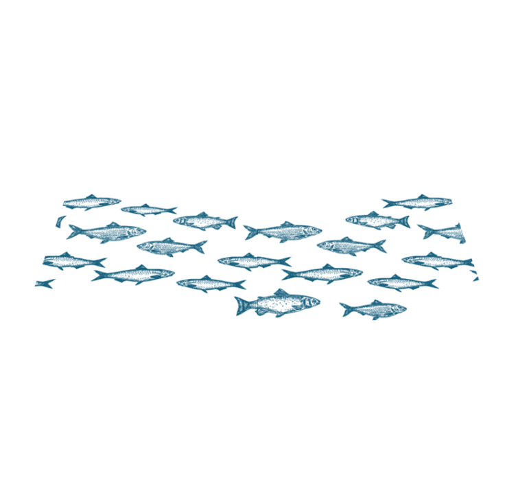 Original placemat swimming fish design - TenStickers