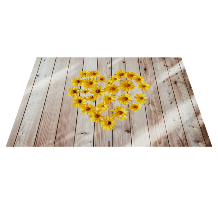 Original placemat heart floral design - TenStickers