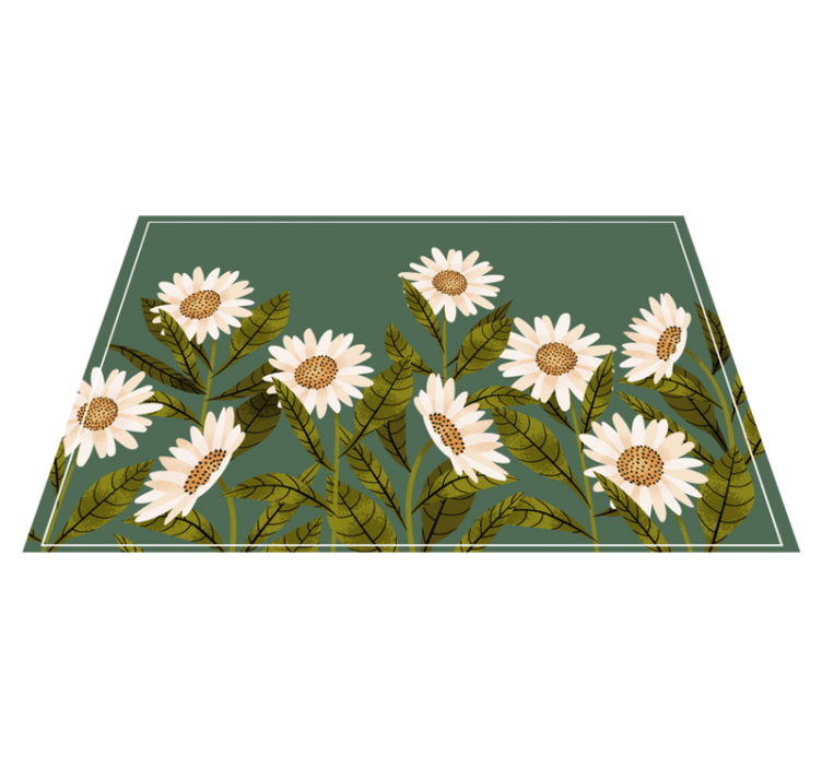 Original placemat daisy floral design - TenStickers