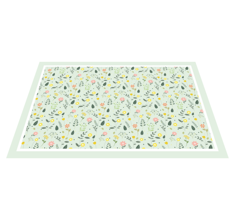 Original placemat floral pattern table setting - TenStickers