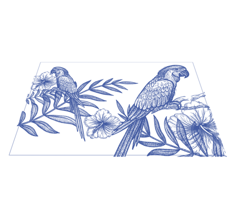 Original placemat elegant parrots design - TenStickers