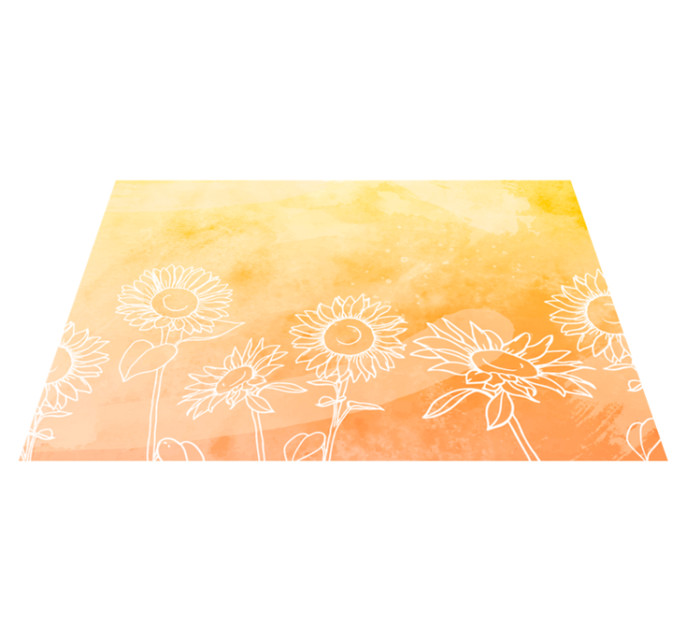 Original placemat sunflower outline design - TenStickers