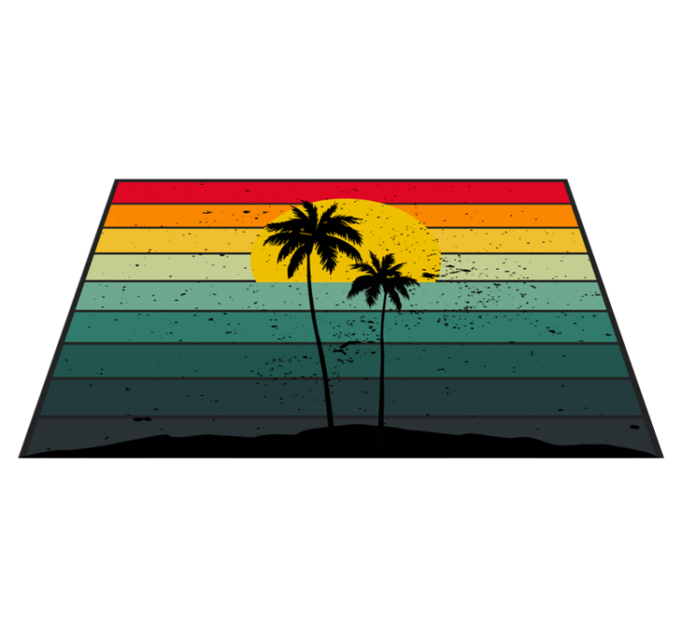 Original placemat tropical sunset landscape - TenStickers
