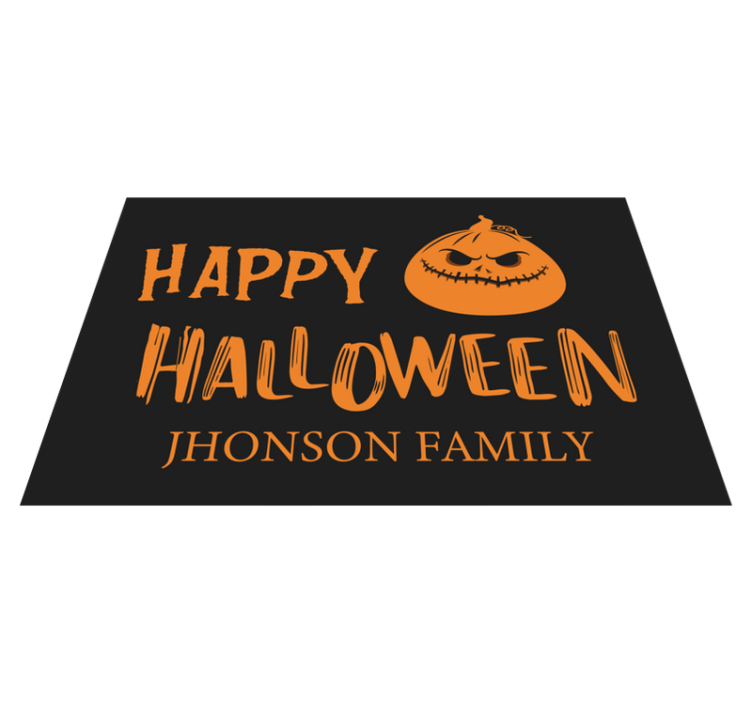 Halloween placemat family greetings for all - TenStickers