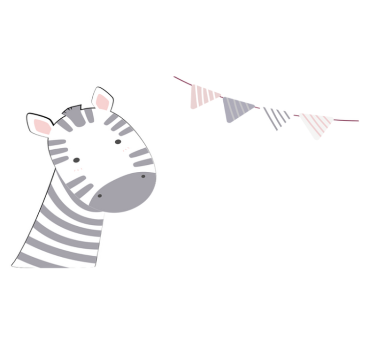 Children placemat with zebra head illustration - TenStickers