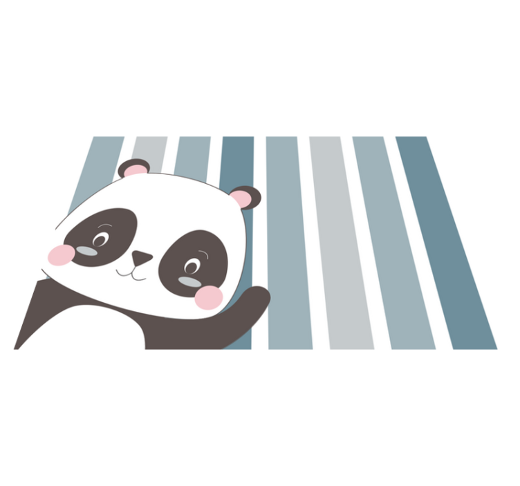 Children placemat panda character design - TenStickers