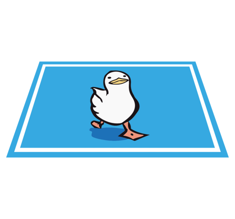 Swaggy walking duck modern placemats - TenStickers
