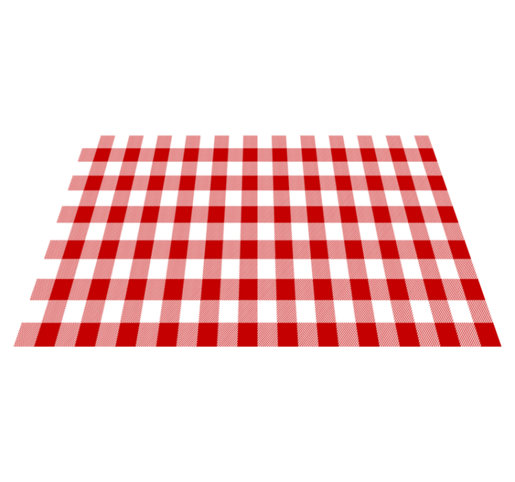 Red and white squares original placemats - TenStickers