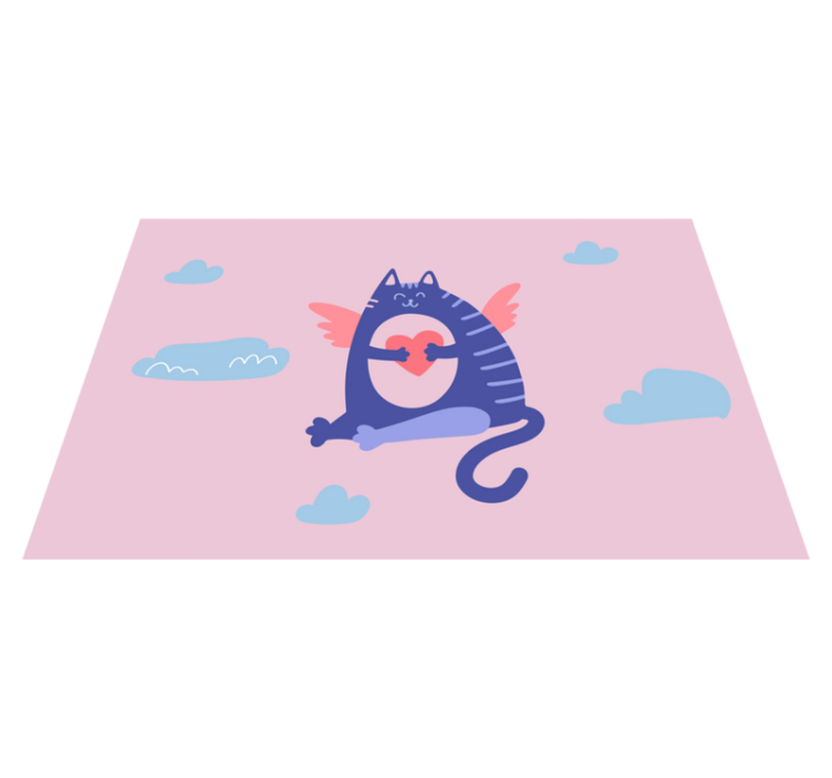 Lovely flying cat children placemats - TenStickers
