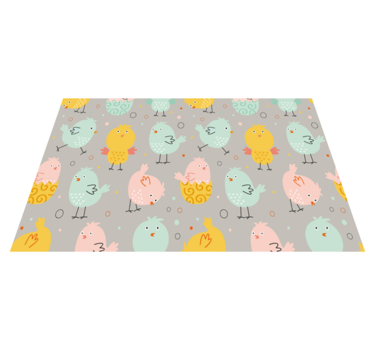 Children placemat with colorful chick designs - TenStickers