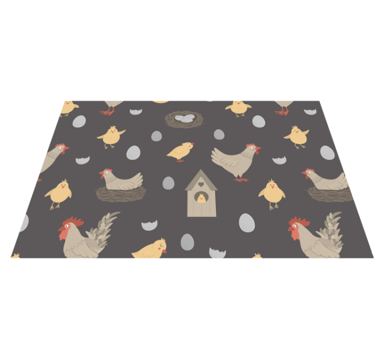 Children placemat charming farmyard birds - TenStickers