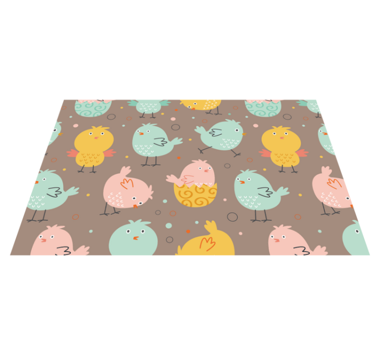 Children placemat with colorful bird designs - TenStickers
