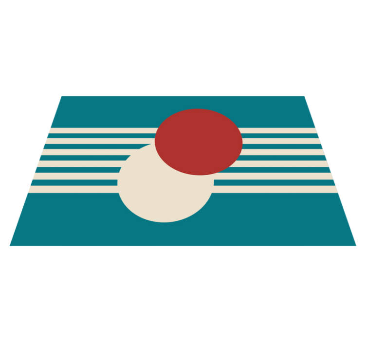 Modern placemat with abstract colorful shapes - TenStickers