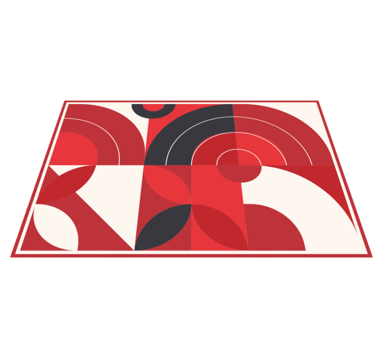 Red geometric art original placemats - TenStickers