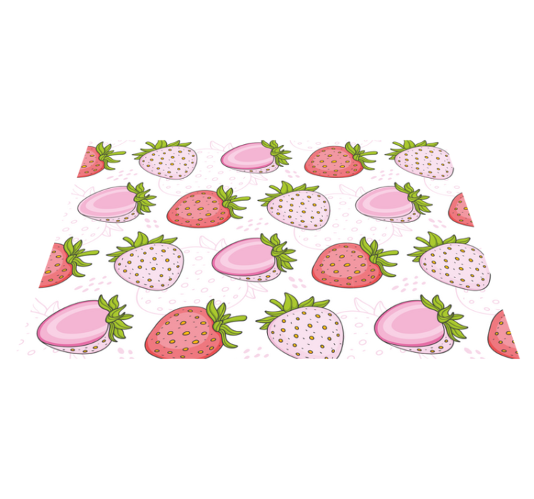 Original placemat pink strawberry design - TenStickers