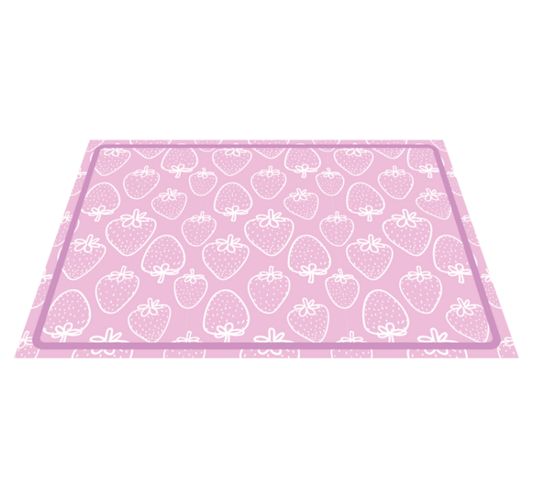 Children placemat strawberry patterned mat - TenStickers