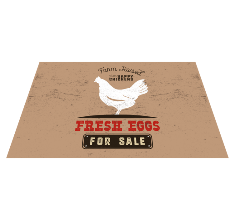 Original placemat farm fresh chicken - TenStickers