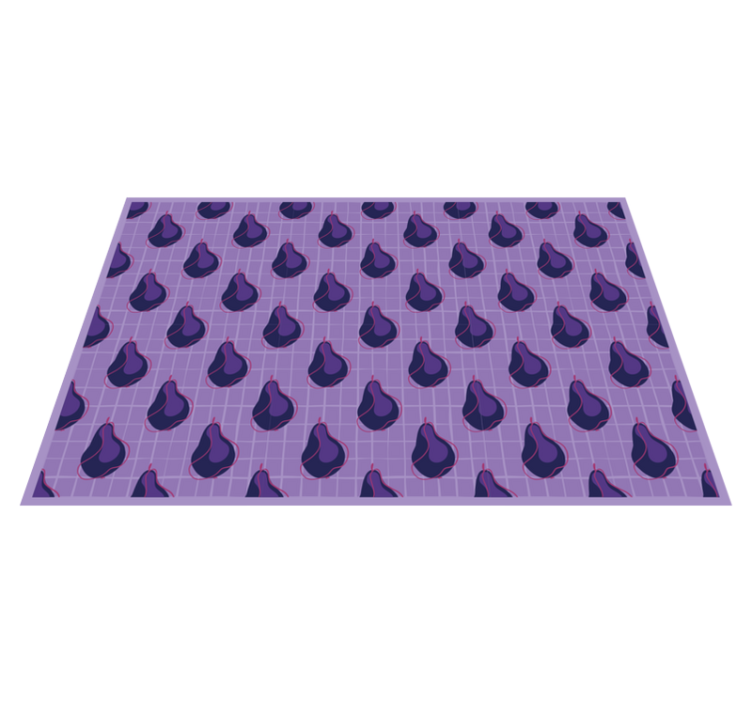 Purple pear fruits doodle  original placemats - TenStickers
