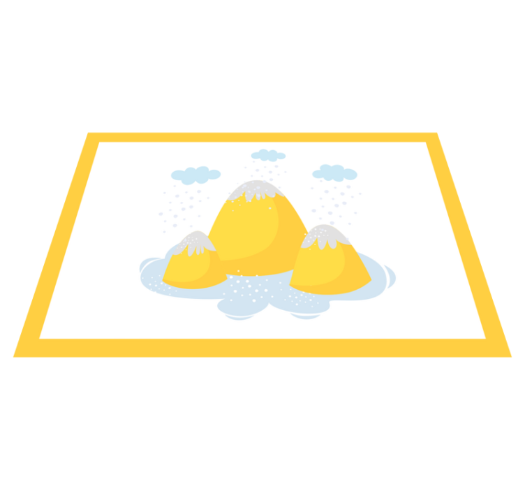 Children placemat yellow mountain design - TenStickers