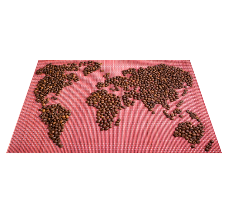 Original placemat world map coffee beans - TenStickers